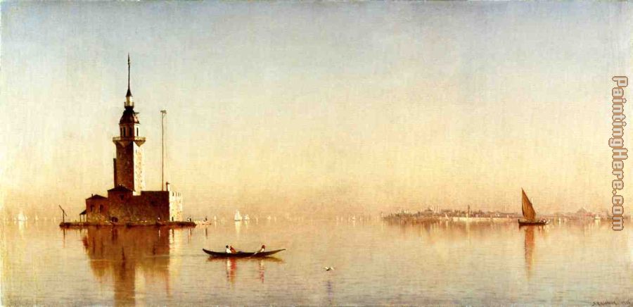 Leander's Tower on the Bosphorus painting - Sanford Robinson Gifford Leander's Tower on the Bosphorus art painting